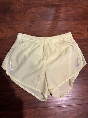 Nike Women’s Lime Yellow Athletic Dry Fit Running Shorts.